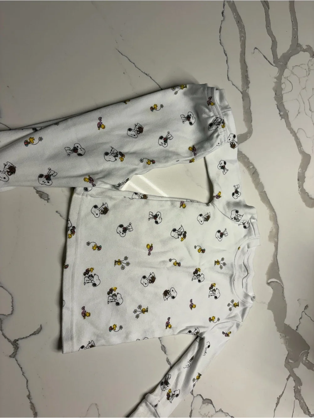 Janie and Jack White Snoopy & Woodstock Baby Onesie